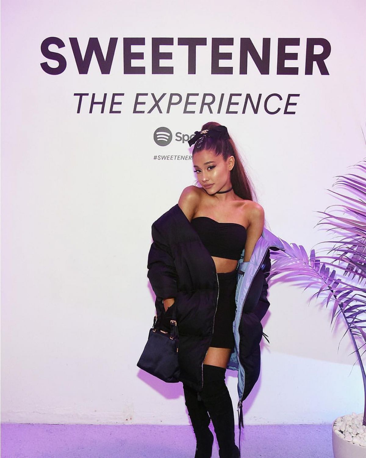 ARIANA GRANDE at Spotify’s Sweetener the Experience Popup! in New York
