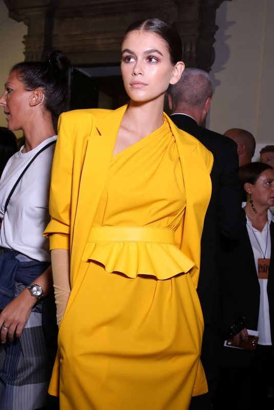 KAIA GERBER on the Backstage of Max Mara Fashion Show in Milan 09/20/2018