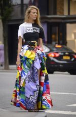 MARTHA HUNT for Versace on Madison Avenue in New York 09/08/2018