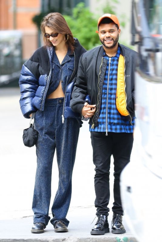 BELLA HADID and The Weeknd Out in New York 10/29/2018
