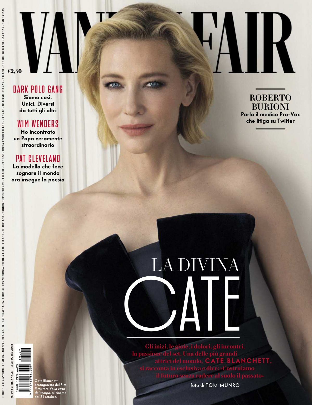 CATE BLANCHETT in Vanity Fair Magazine, Italy September 2018 – HawtCelebs