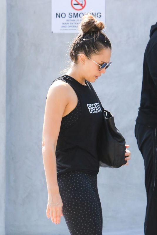 JESSICA ALBA Leaves a Gym in West Hollywood 10/22/2018
