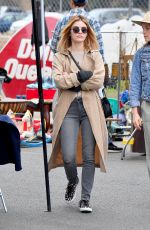 LUCY HALE Shopping at Flea Market in Pasadena 10/14/2018