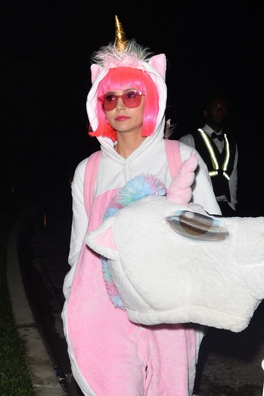 NINA DOBREV at Kate Hudson’s Annual Halloween Party in West Hollywood 10/27/2018
