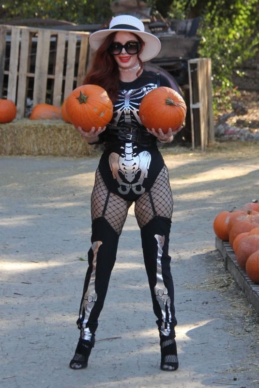 PHOEBE PRICE at a Pumpkin Patch in Los Angeles 10/17/2018