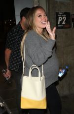 Pregnant HILARY DUFF Night Out in Hollywood 10/06/2018