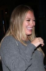 Pregnant HILARY DUFF Night Out in Hollywood 10/06/2018
