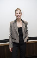 ROSAMUND PIKE at A Private War Press Conference in Beverly Hills 10/25/2018