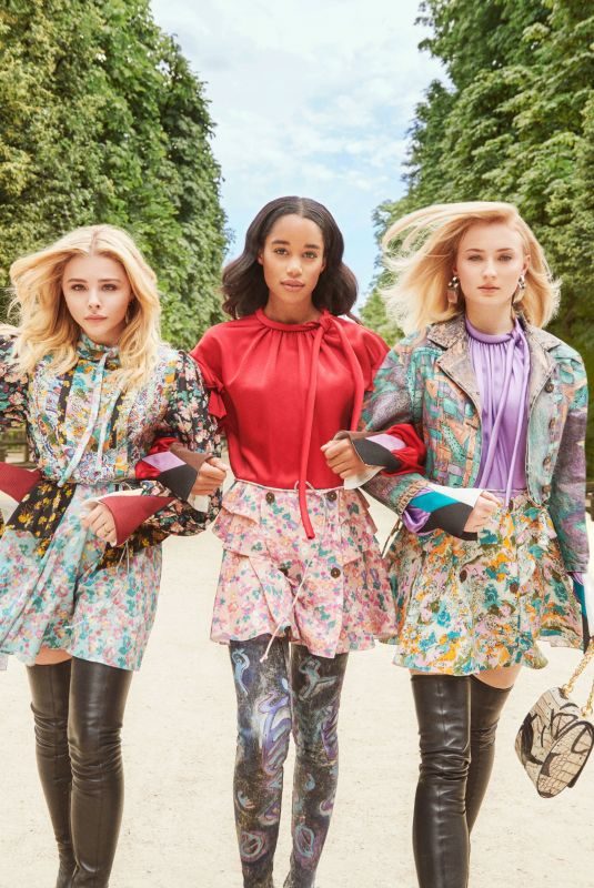SOPHIE TURNER, CHLOE MORETZ and LAURA HARRIER for Instyle: Louis Vuitton’s 2018 Charlie’s Angels