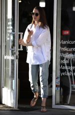 LILY COLLINS Leaves a Nail Salon in Los Angeles 11/26/2018