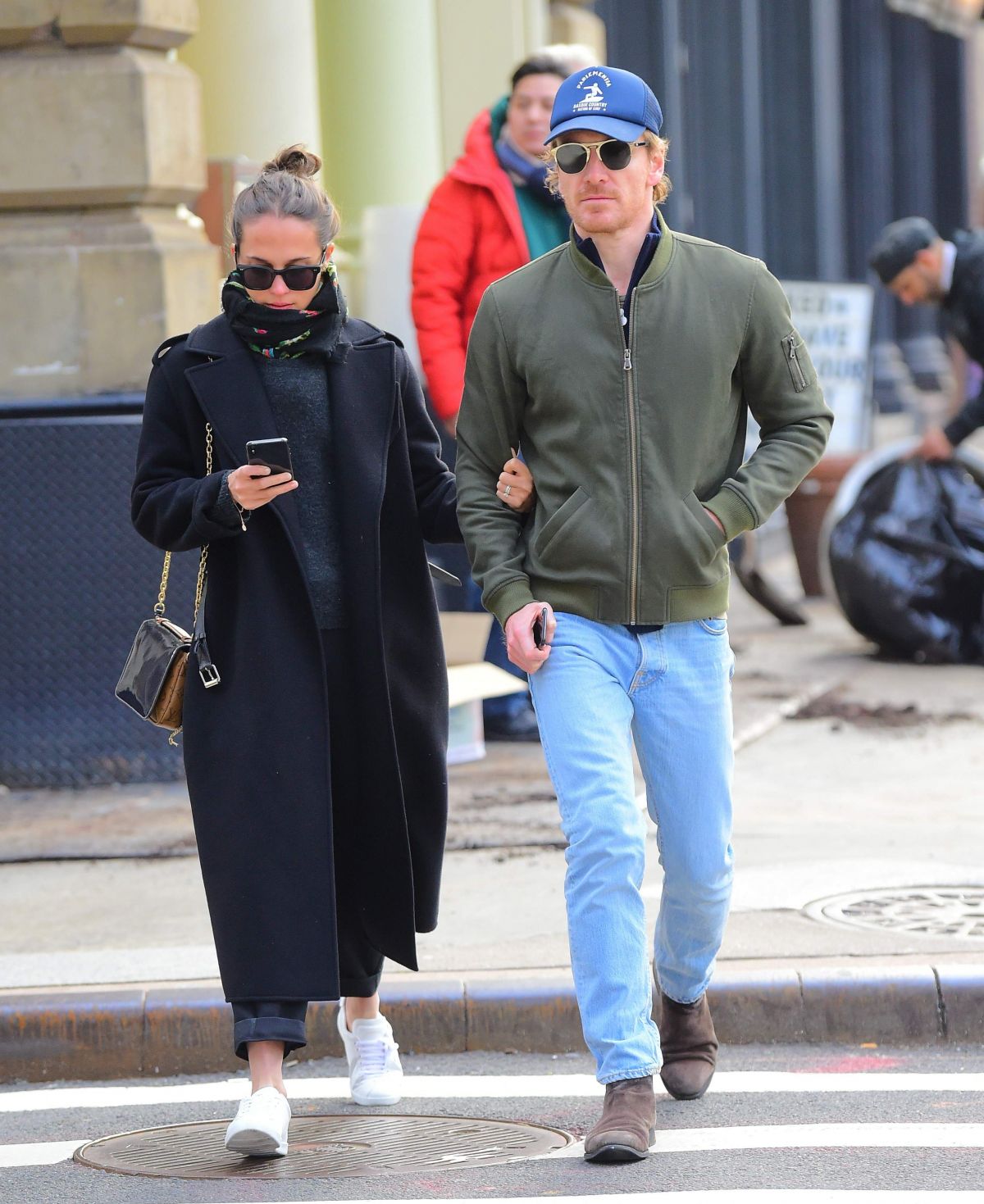 Alicia Vikander And Michael Fassbender Out And About In