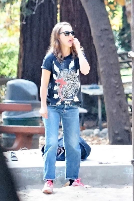 NATALIE PORTMAN at a Park in Los Angeles 12/20/2018