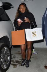 SERENA WILLIAMS Leaves Melody Ehsani on Fairfax in Los Angeles 11/30/2018