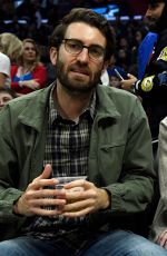 EMMA STONE and Dave McCary at Golden State Warriors vs LA Clippers Game in Los Angeles 01/18/2019