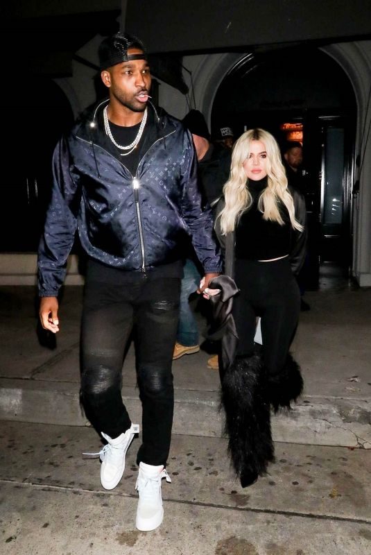 KHLOE KARDASHIAN and Tristan Thompson at Craig’s in West Hollywood 01/13/2019