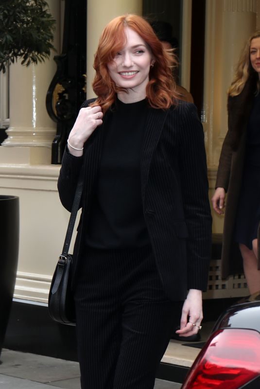 ELEANOR TOMLINSON Leaves Connaught Hotel in London 02/06/2019