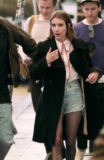 EMMA ROBERTS in Denim Shorts Out in Los Angeles 02/19/2019
