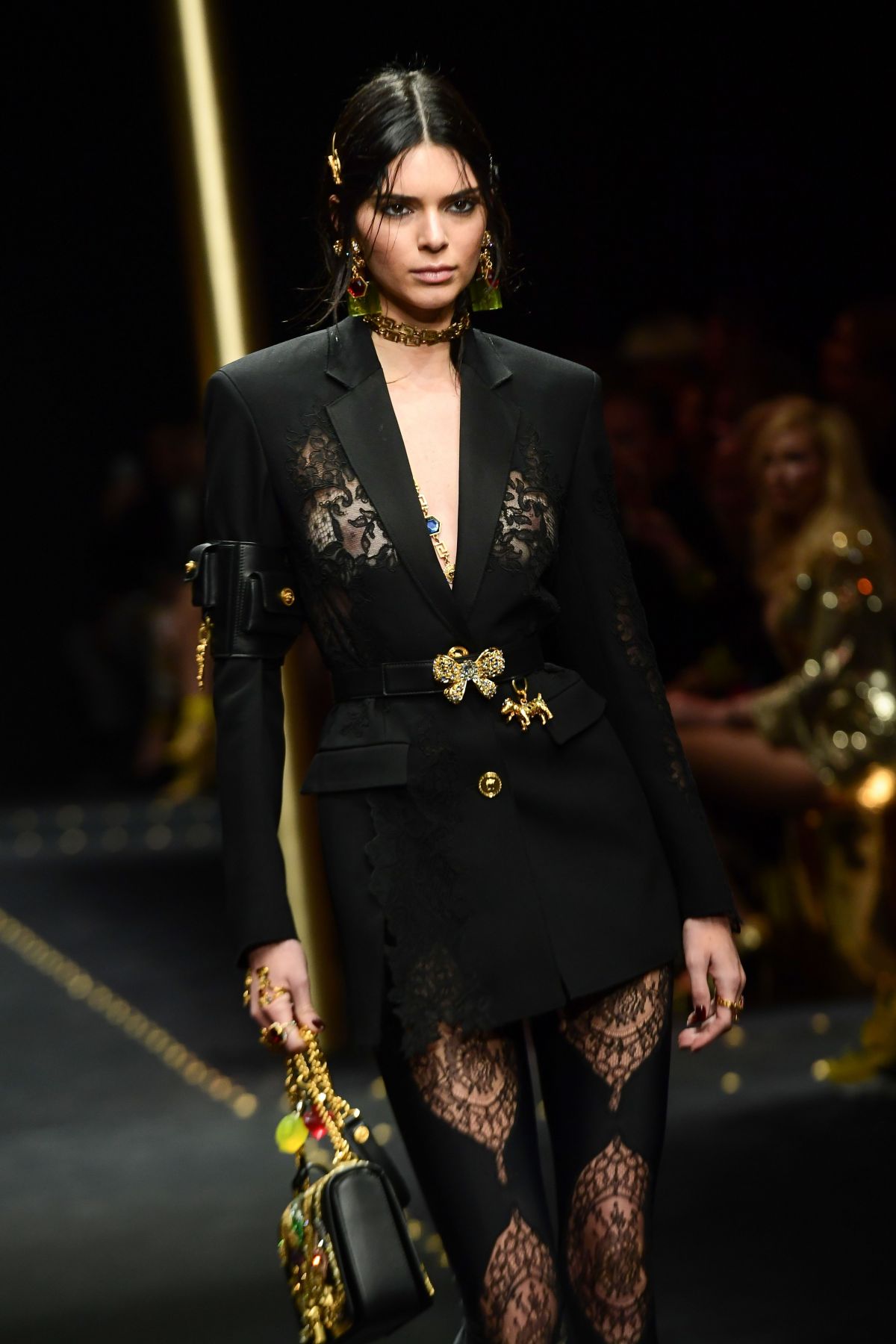 Kendall Jenner's See-Through Blazer On Versace Runway — PIC – Hollywood Life