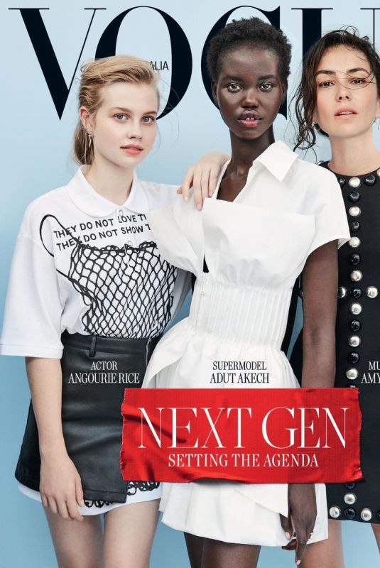 ANGOURIE RICE, ADUT AKECH and AMY SHARK vor Vogue, Australia March 2019 ...