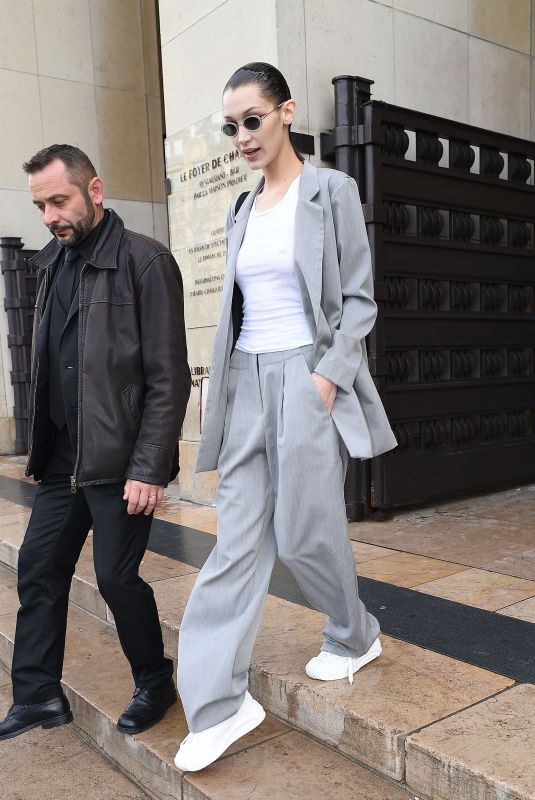 BELLA HADID Leaves Ackermann Fashion Show in Paris 03/02/2019 – HawtCelebs