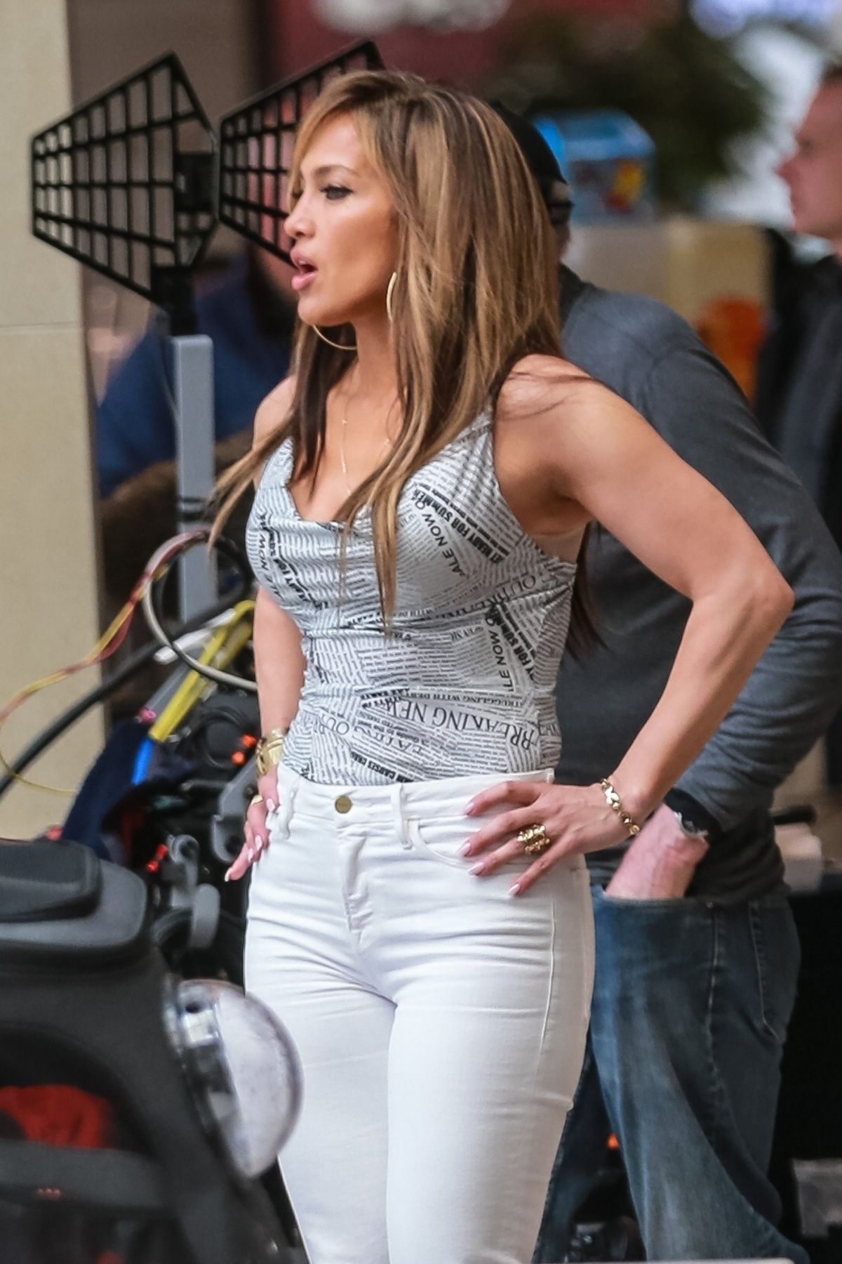 JENNIFER LOPEZ and CONSTANCE WU on the Set of Hustlers in New York 03 ...