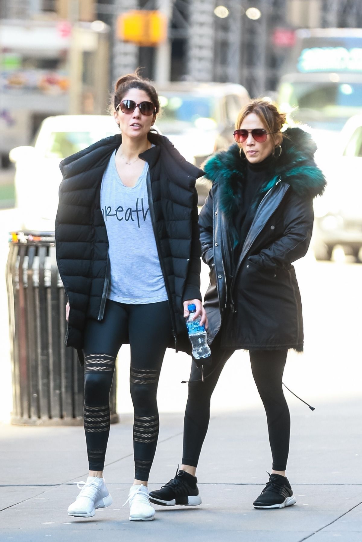 JENNIFER LOPEZ and Her Sister Lynda Heading to a Gym in New York 03/18 ...