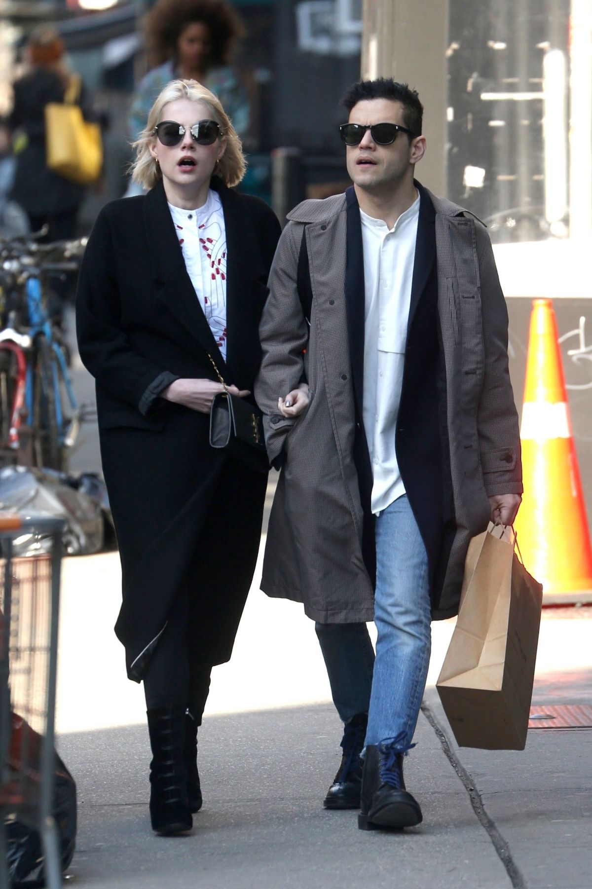 LUCY BOYNTON and Rami Malek Out in New York 03/11/2019 – HawtCelebs