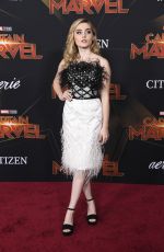 MEG DONNELLY at Captain Marvel Premiere in Hollywood 03/04/2019