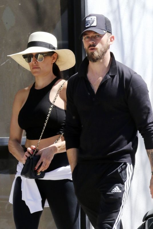 NIKKI BELLA and Artem Chigvintsev Out for Lunch in Los Angeles 03/16/2019