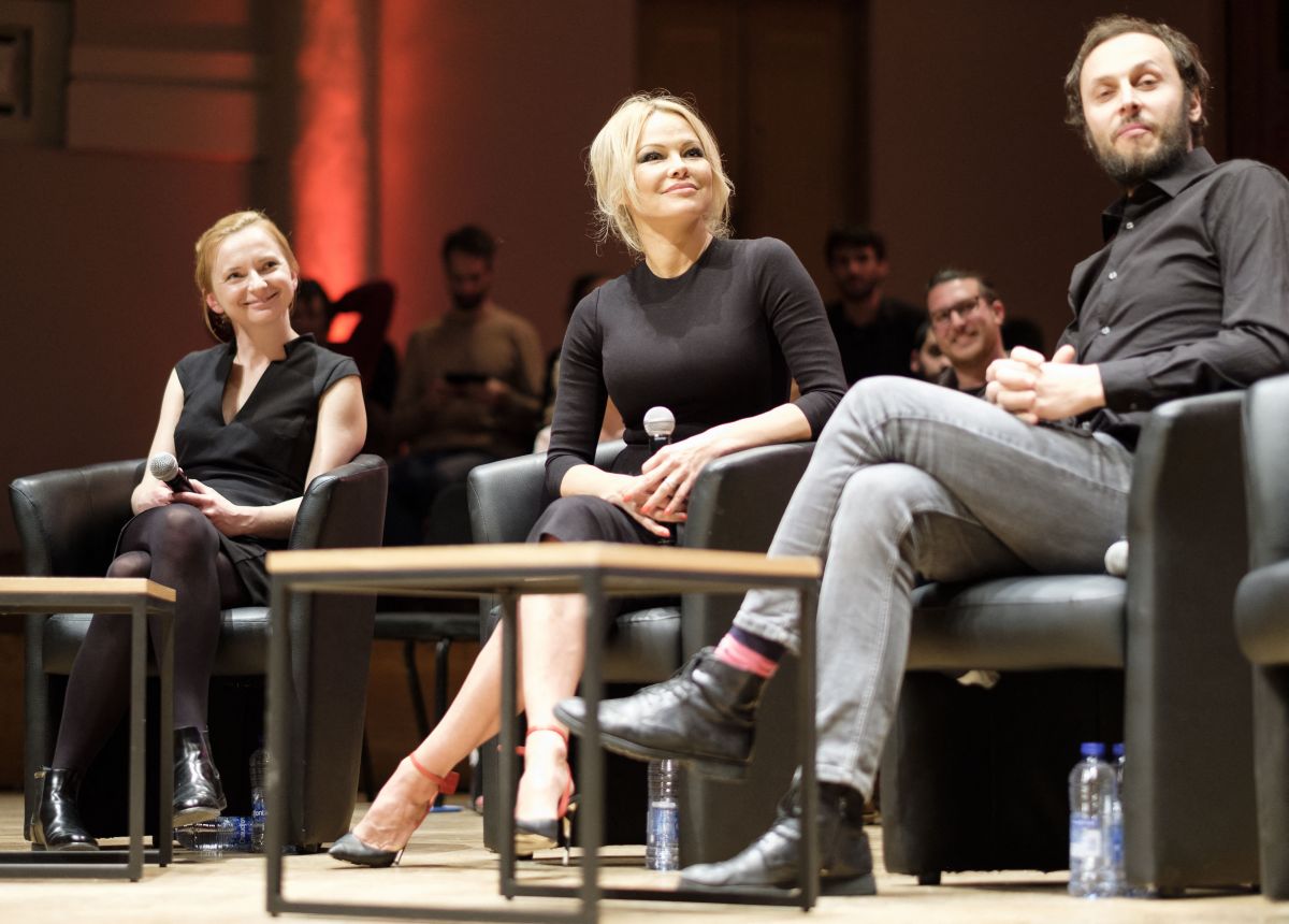 PAMELA ANDERSON at Democracy in Europe Movement 2025 in Brussels 03/25