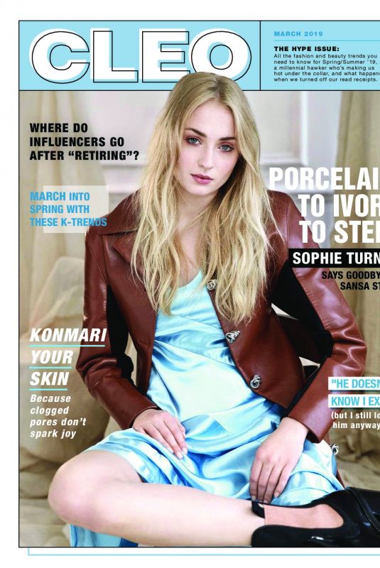 SOPHIE TURNER on the Cover of Cleo Magazine, Singapore March 2019