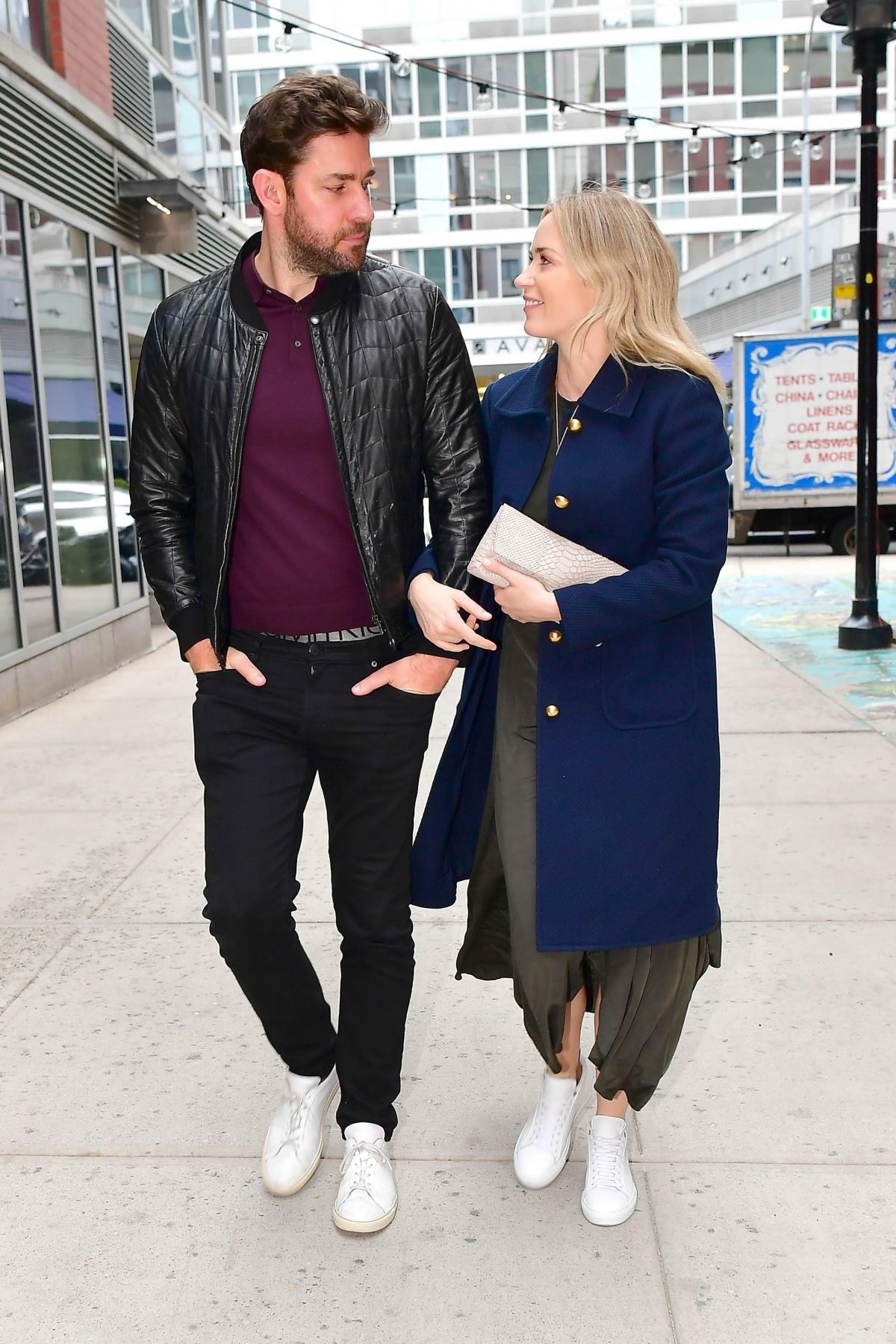 EMILY BLUNT and John Krasinski Out for Dinner in New York 04/11/2019 ...