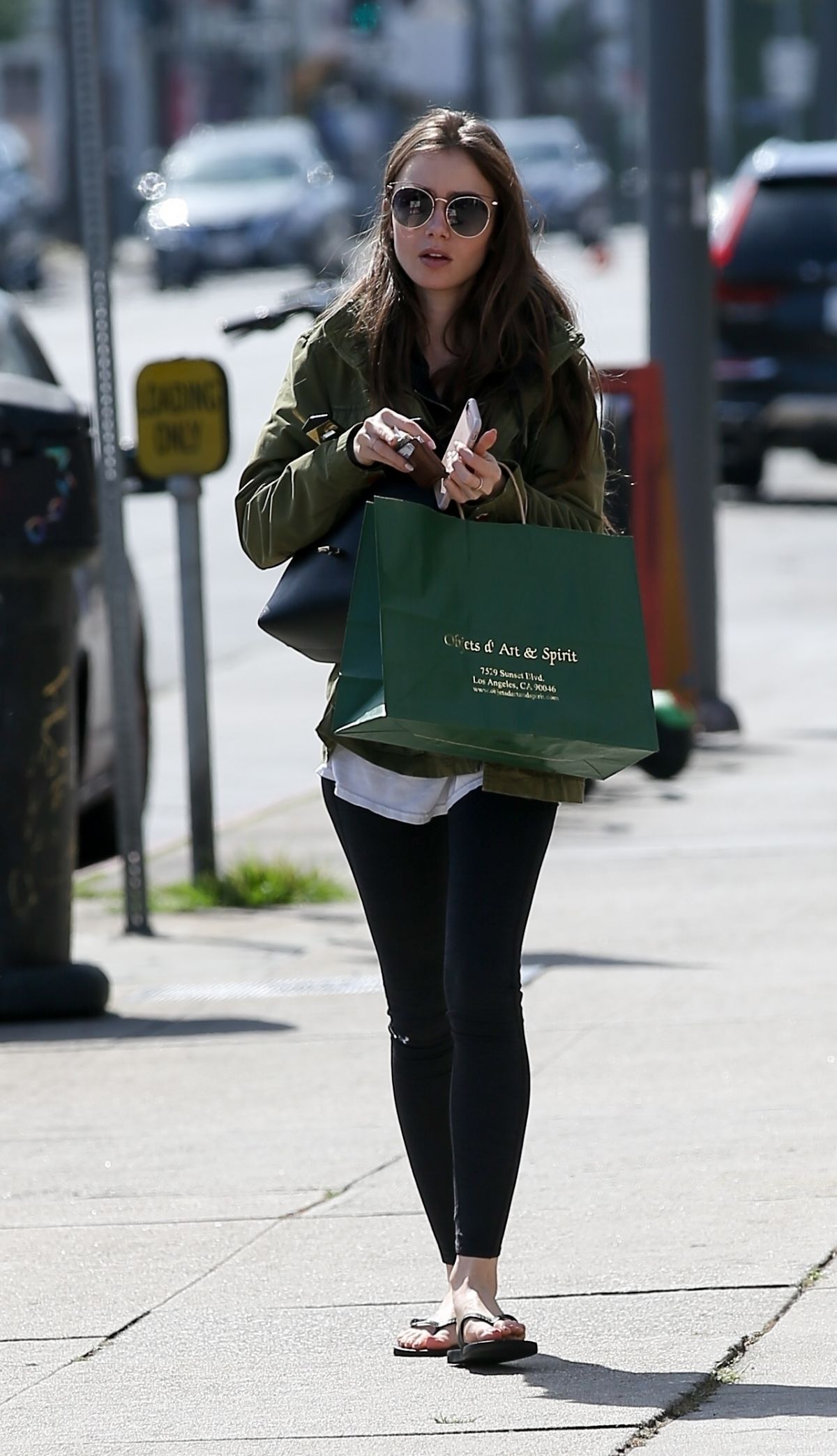 LILY COLLINS Out Shopping in Hollywood 04/14/2019 – HawtCelebs