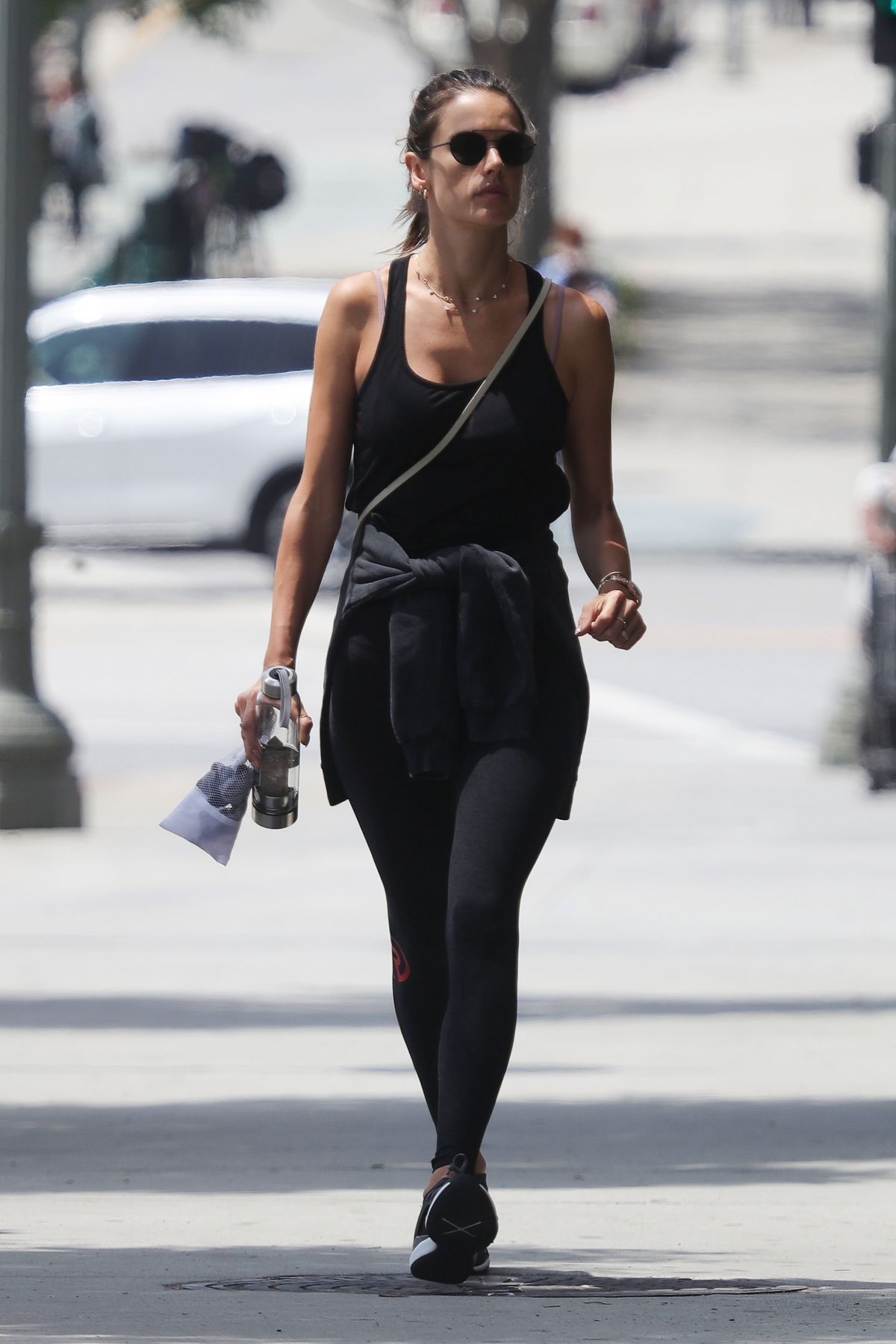 ALESSANDRA AMBROSIO Heading to Pilates in Los Angeles 05/04/2019 ...