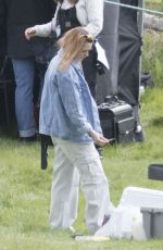 MAISIE WILLIAMS on the Set of The Owners on Location in UK 05/08/2019