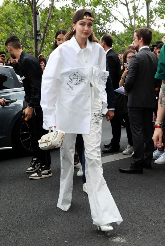 GIGI HADID Arrives at Louis Vuitton Fashion Show in Paris 06/20/2019