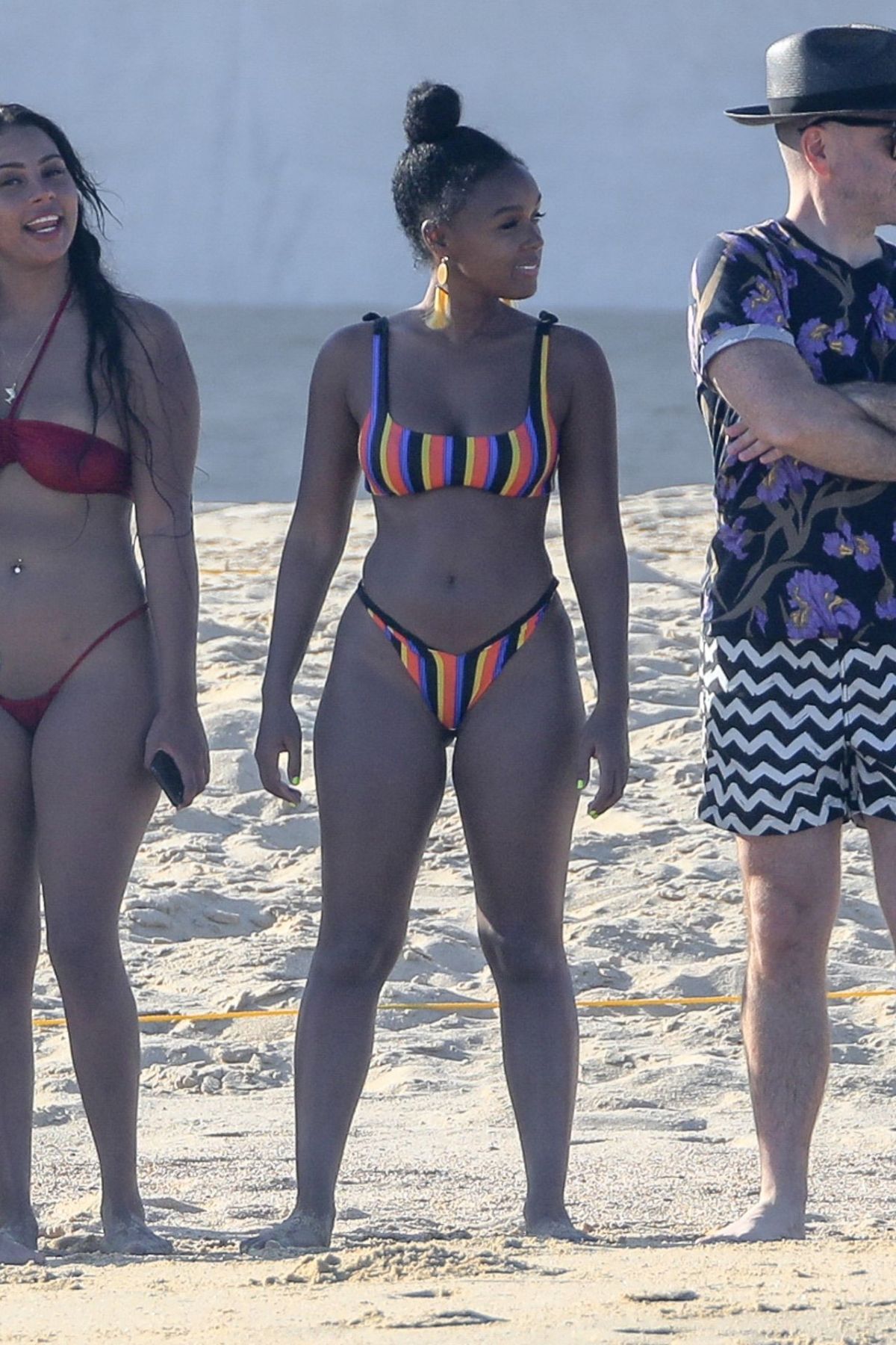 JANELLE MONAE in Bikini on the Beach in Cabo 06/18/2019.