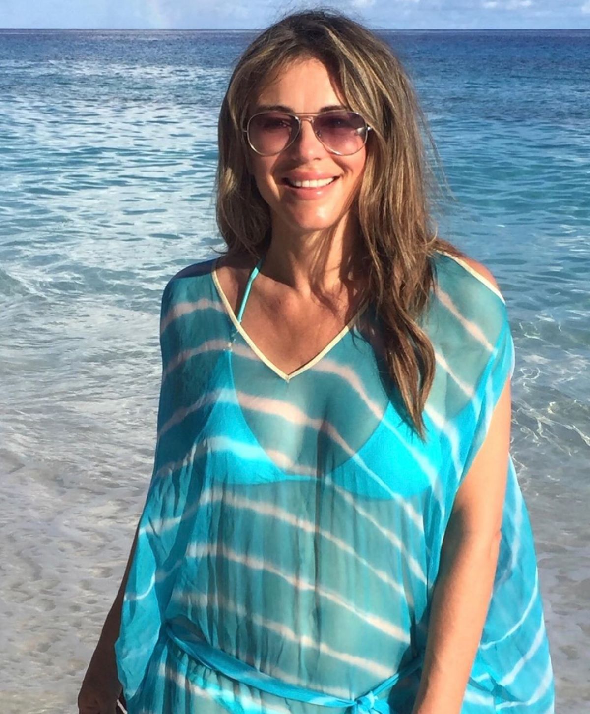 Liz Hurley Bikini Photos Stars Instagram Shots Taken By Son The My Xxx Hot Girl 