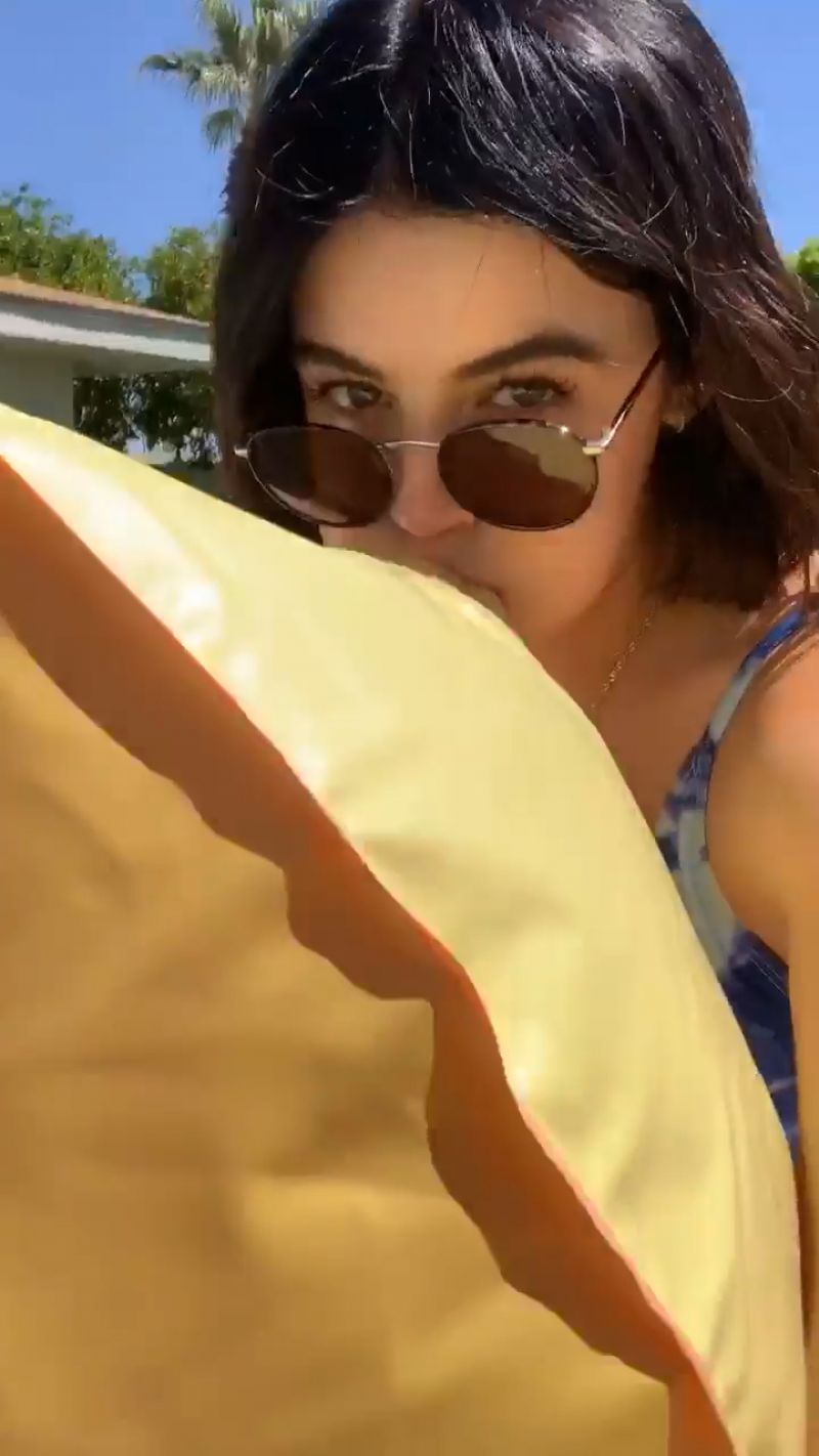 LUCY HALE in Swimsuit at a Pool – Instagram Pictures and Video 04/07