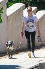AMANDA SEYFRIED Out with Her Dog in Hollywood 08/02/2019