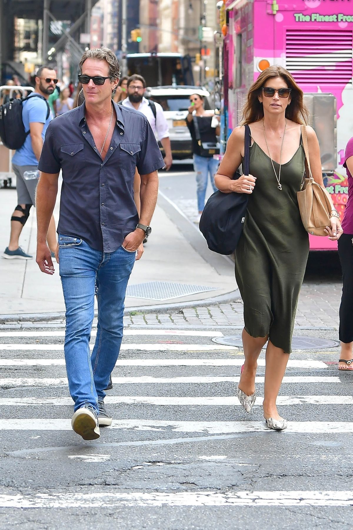 CINDY CRAWFORD and Rande Gerber Out and About in New York 08/06/2019 ...
