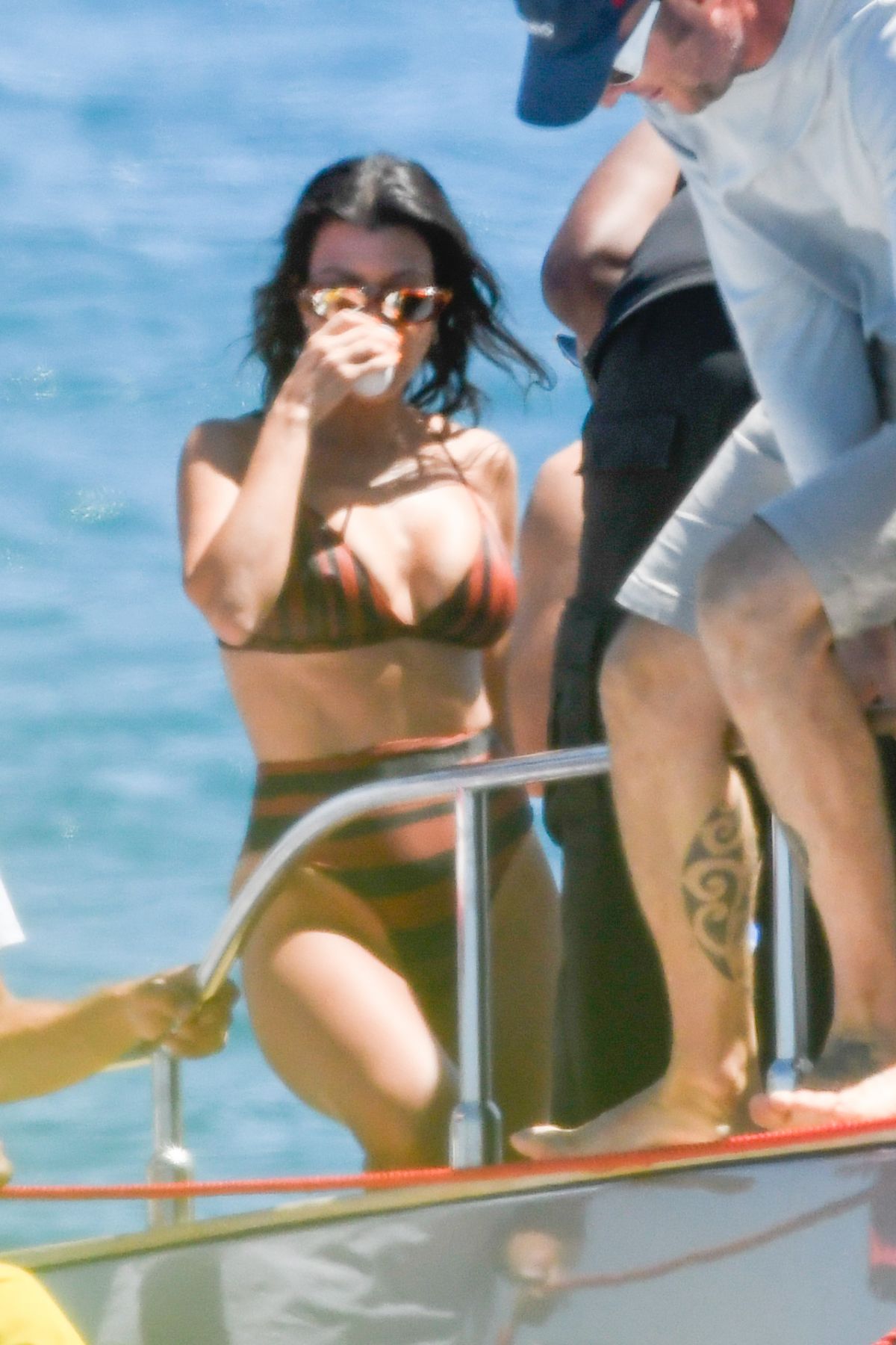 Kourtney Kardashian In Bikini At A Boat In Sardinia 07 30 2019 Hawtcelebs