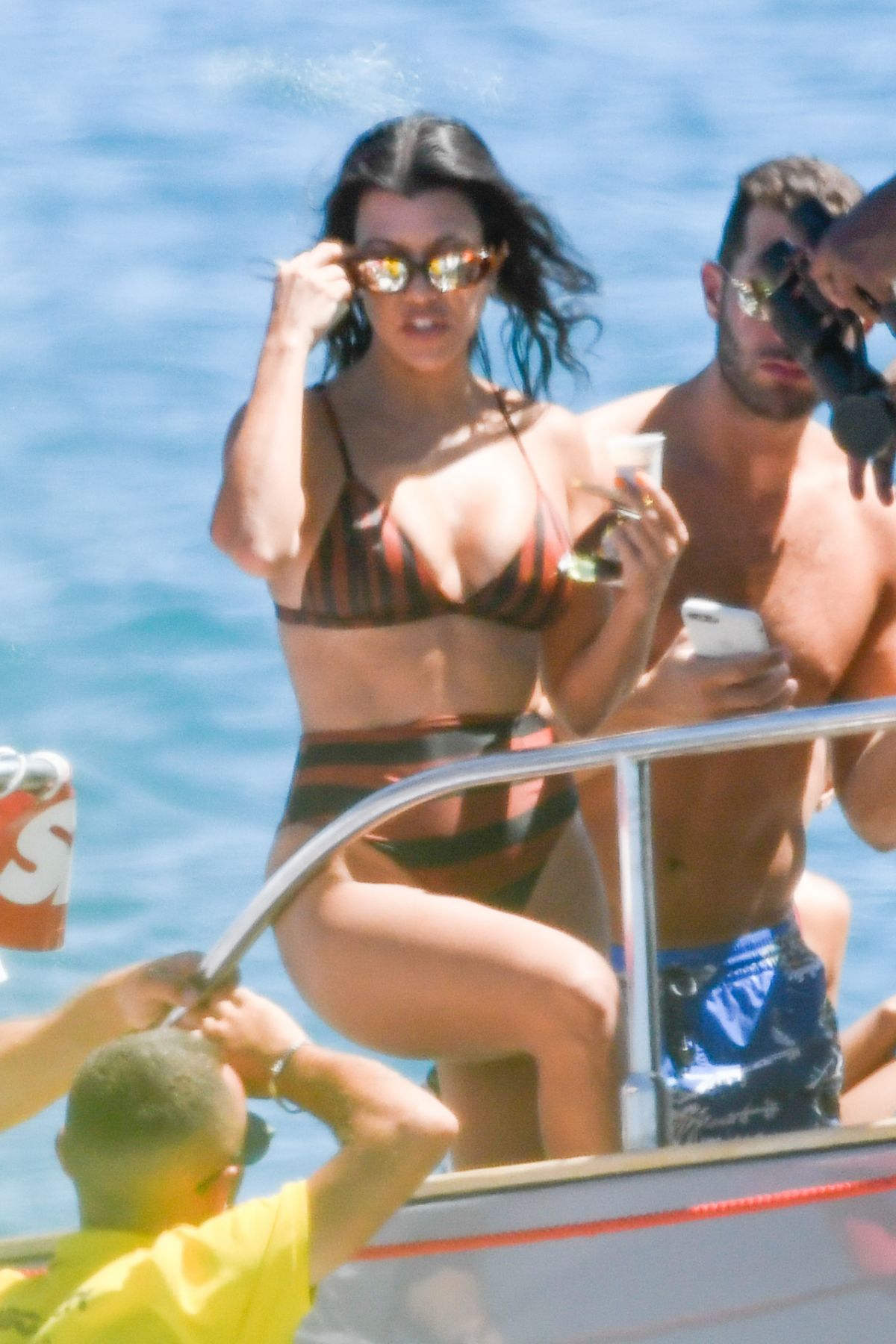 Kourtney Kardashian In Bikini At A Boat In Sardinia 07 30 2019 Hawtcelebs