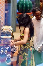 KYLIE JENNER and Travis Scott Out Shopping in Capri 08/08/2019