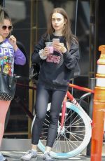 LILY COLLINS Leaves Dogpound Gym in Los Angeles 08/01/2019