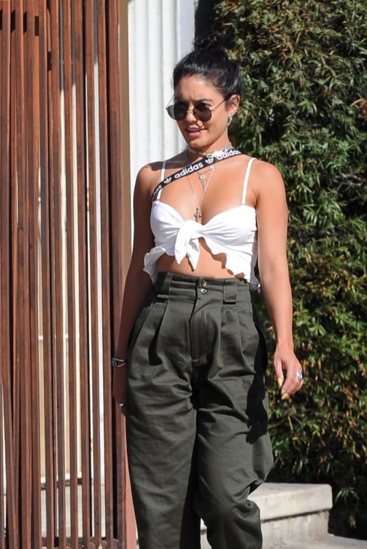 VANESSA HUDGENS Out Shopping at Hot Rock Store in Hollywood 08/25/2019