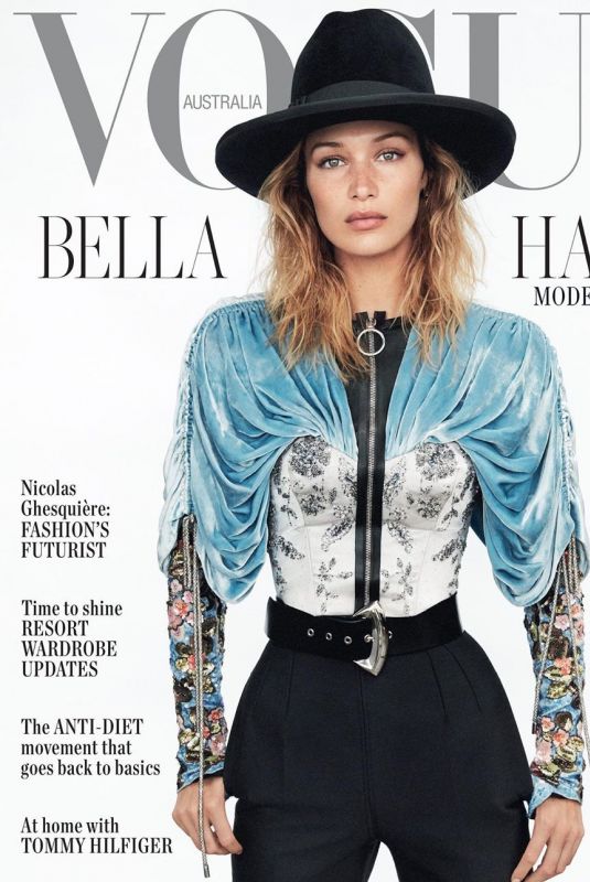 BELLA HADID on the Cover of Vogue Magazine, Australia November 2019