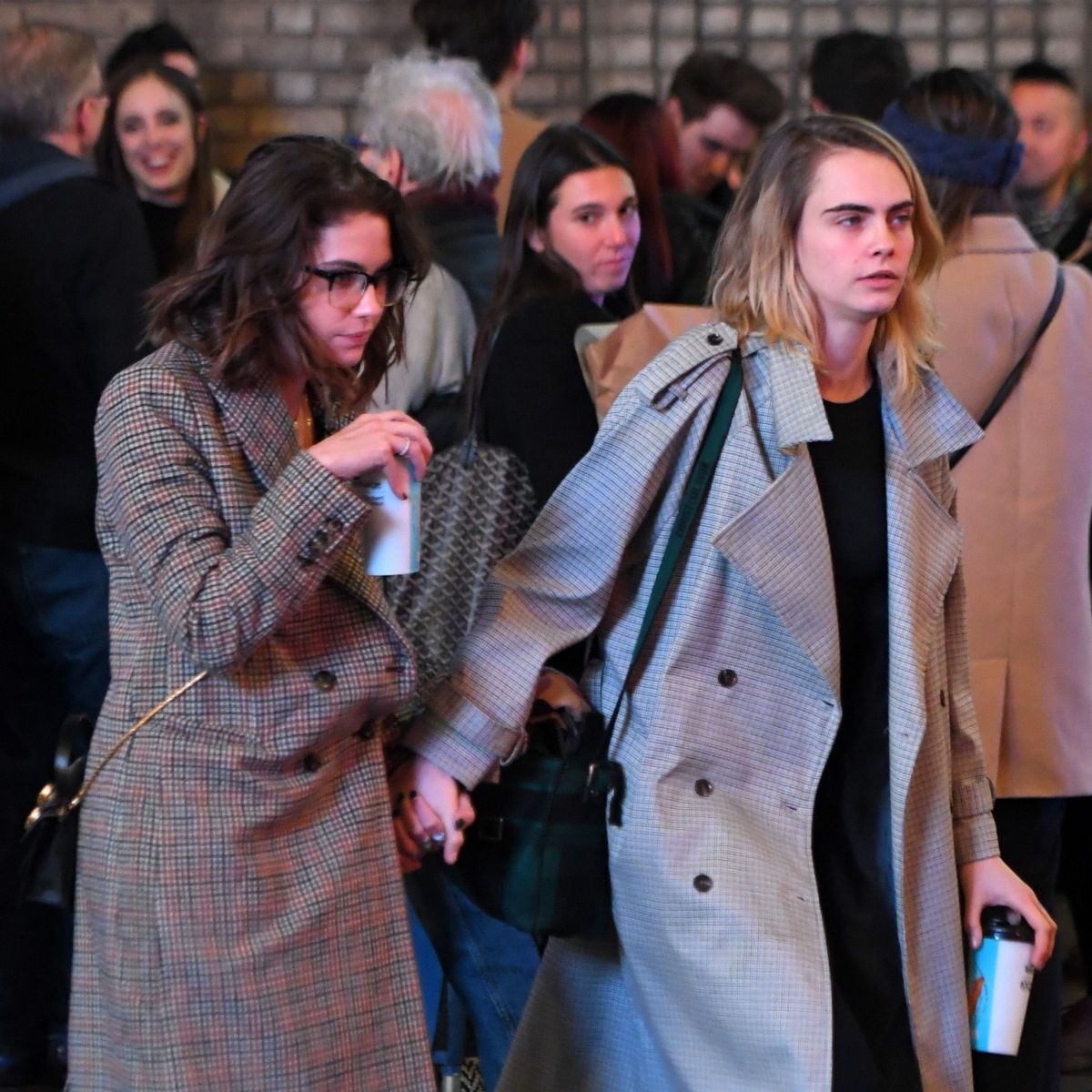 CARA DELEVINGNE and ASHLEY BENSON Take a Break of Broadway Show in New ...