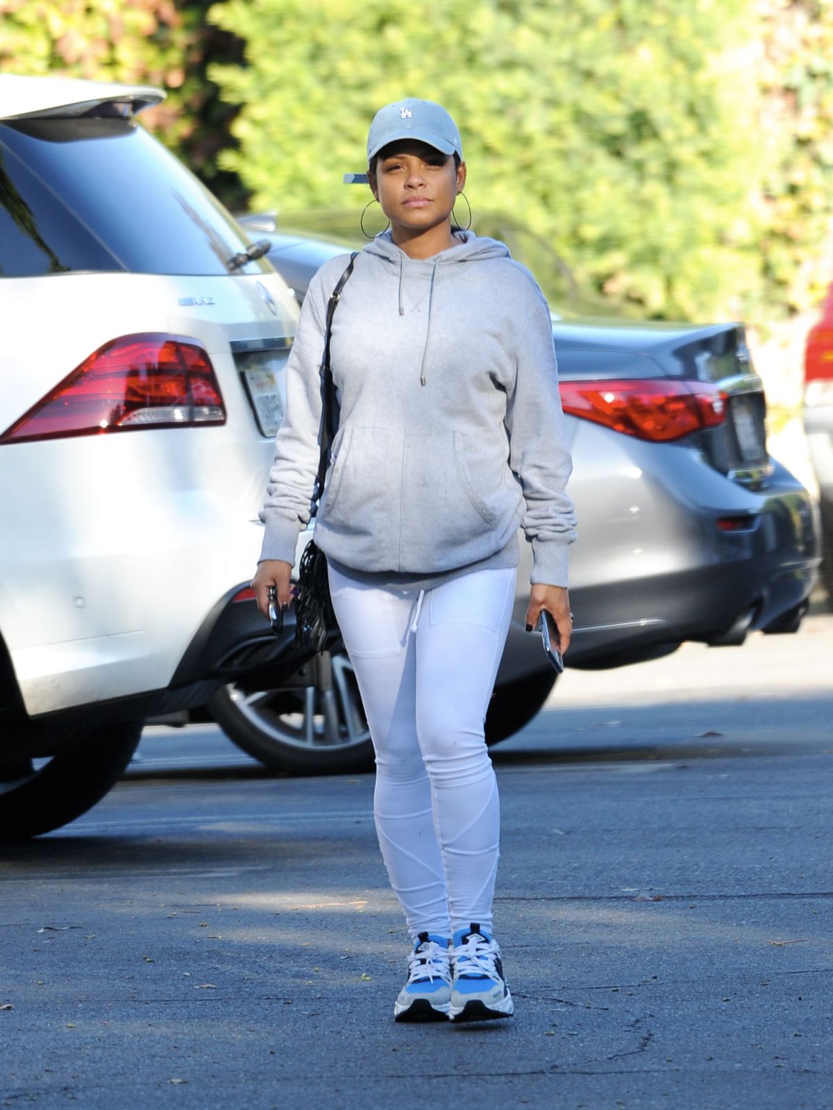 Pregnant CHRISTINA MILIAN at Her Beignet Box Food Truck in Los Angeles ...