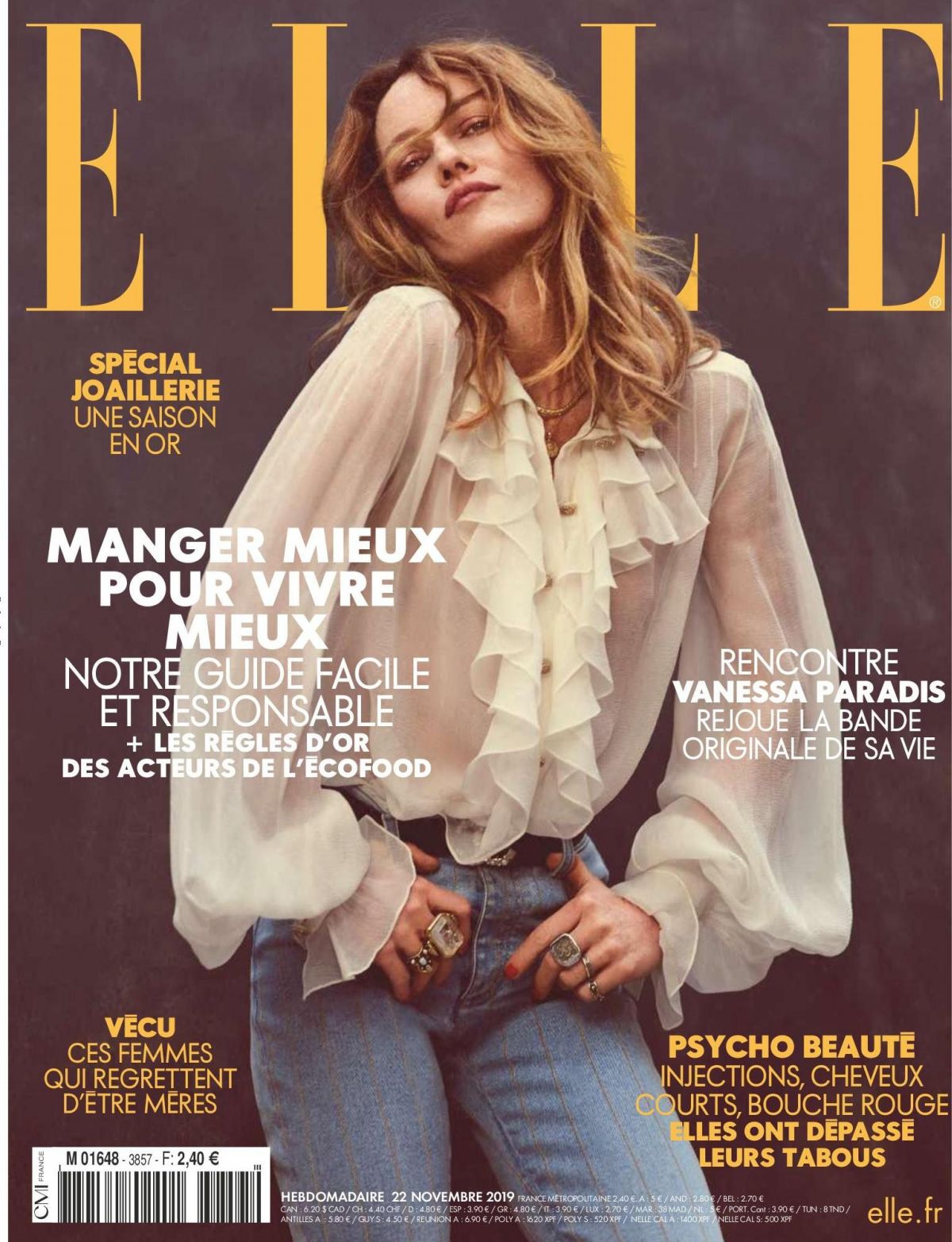 VANESSA PARADIS in Elle Magazine, France November 2019 – HawtCelebs